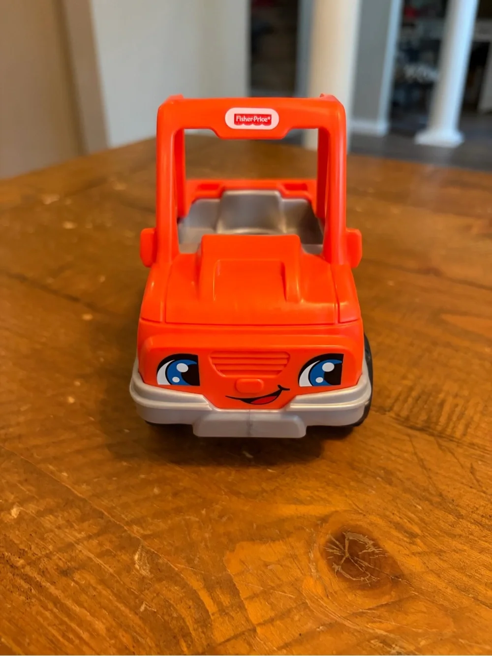 Fisher Price Little People orange pickup truck as is